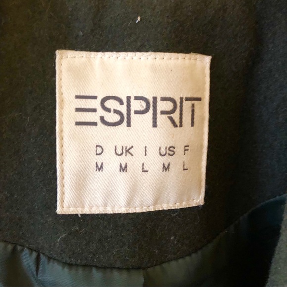 Espirit Dark Green Wool Peacoat - Picture 3 of 8